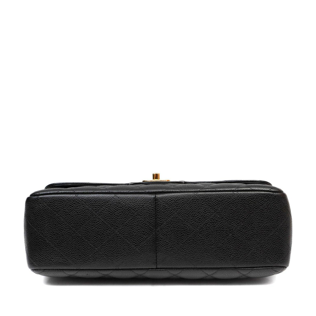 Chanel Black Caviar Jumbo Classic with Gold Hardware