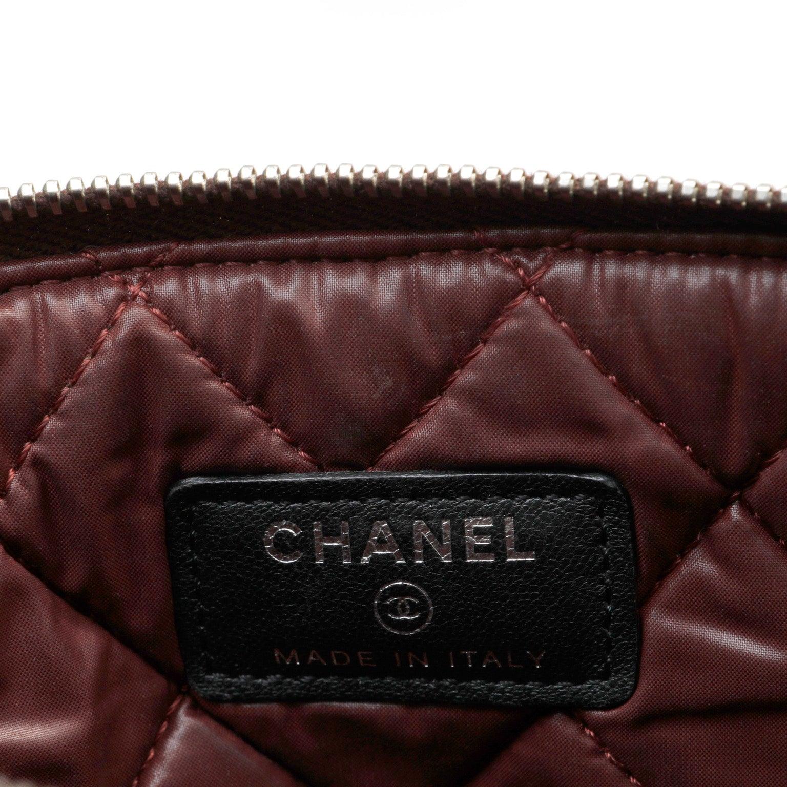 Chanel Small Black Quilted Lambskin Classic O-Case w/ SiLouis Vuittoner Hardware