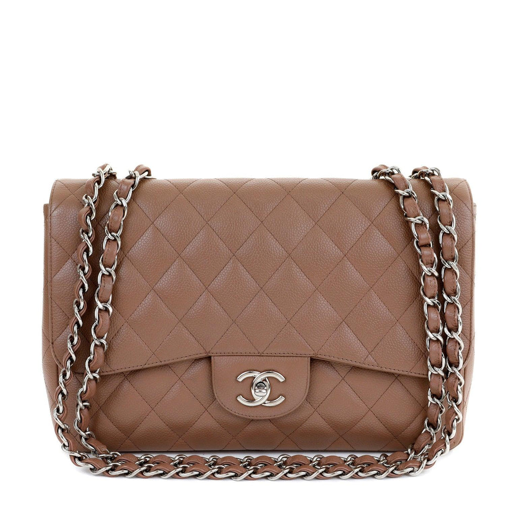 Chanel Caramel Caviar Jumbo Classic w/ SiLouis Vuittoner Hardware