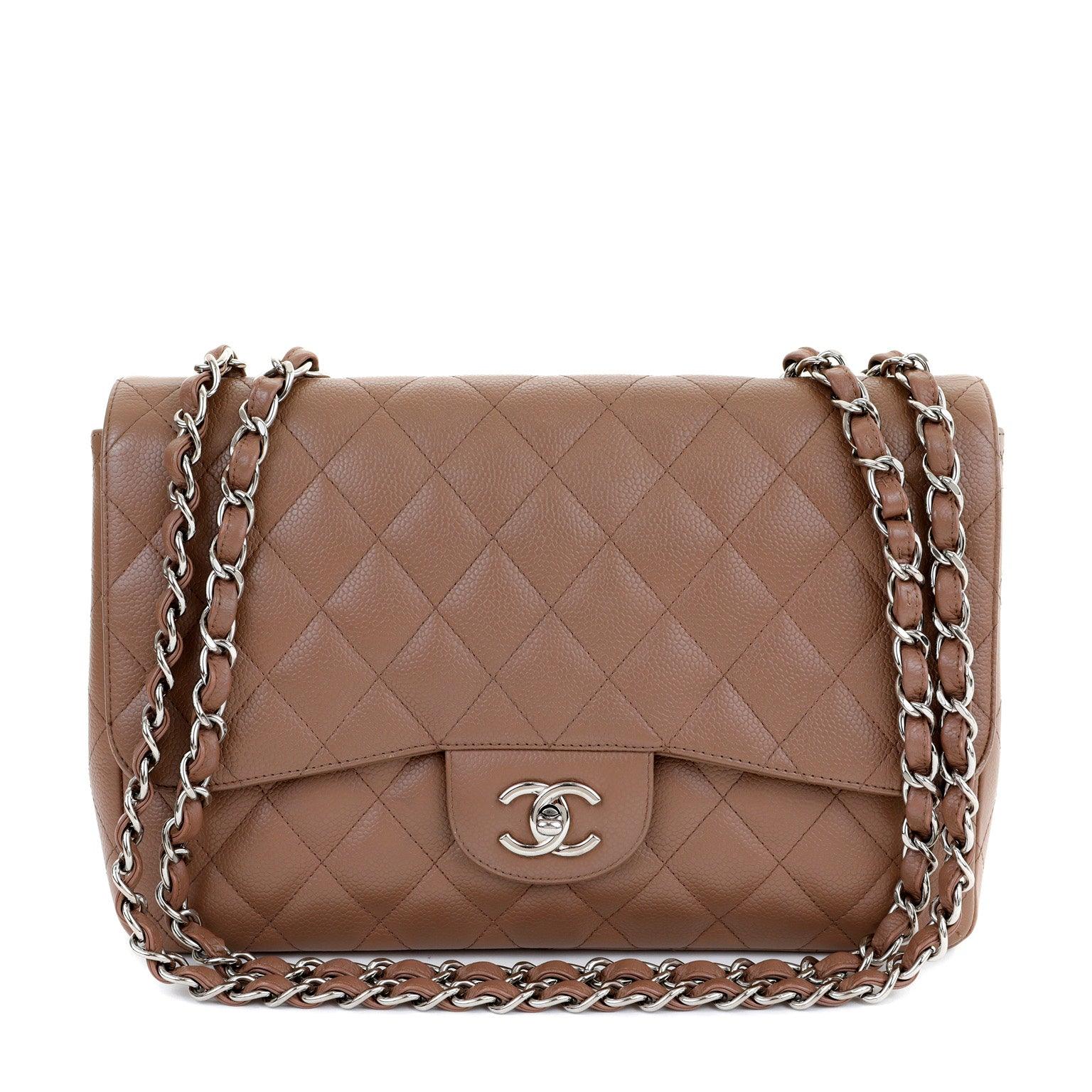 Chanel Caramel Caviar Jumbo Classic w/ SiLouis Vuittoner Hardware