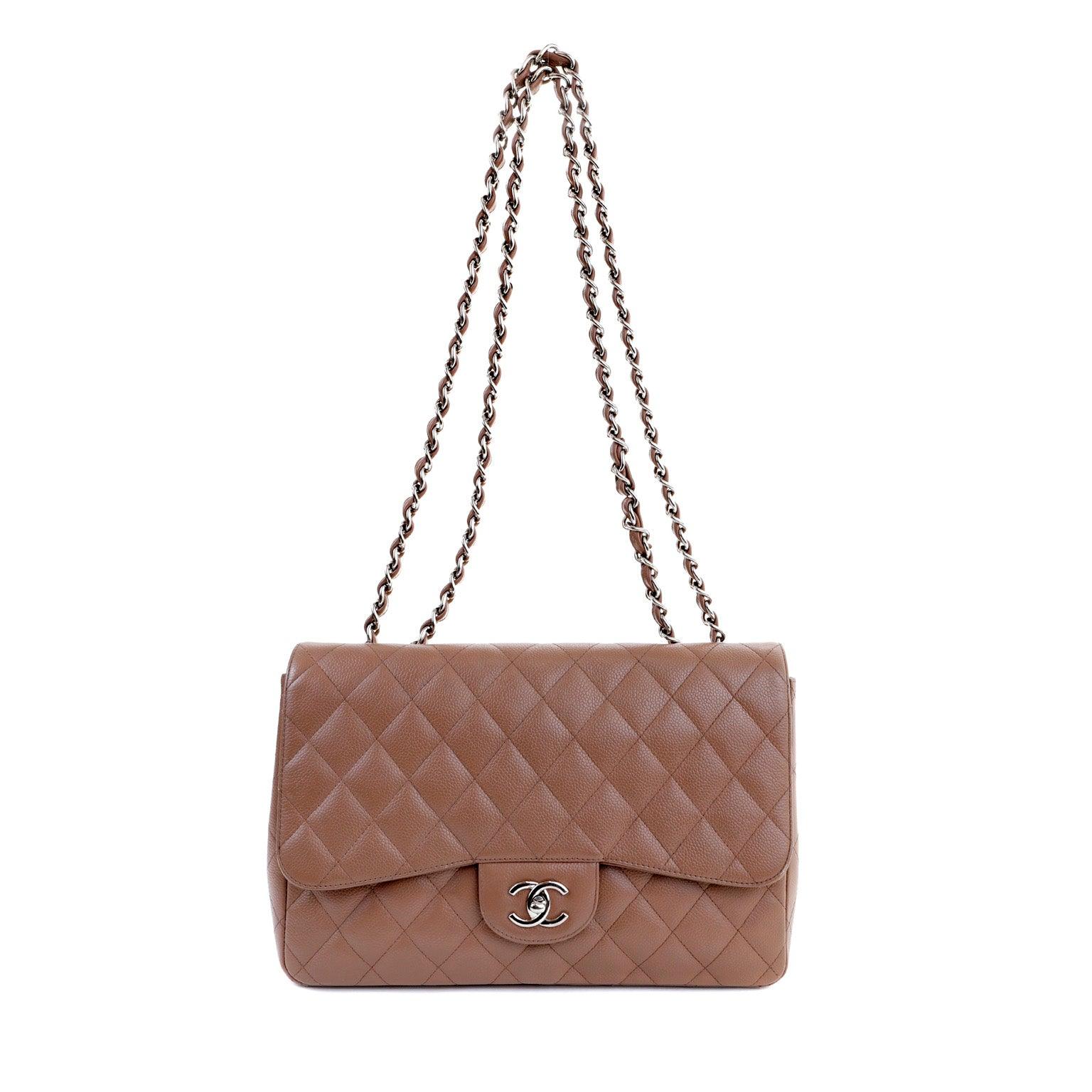 Chanel Caramel Caviar Jumbo Classic w/ SiLouis Vuittoner Hardware