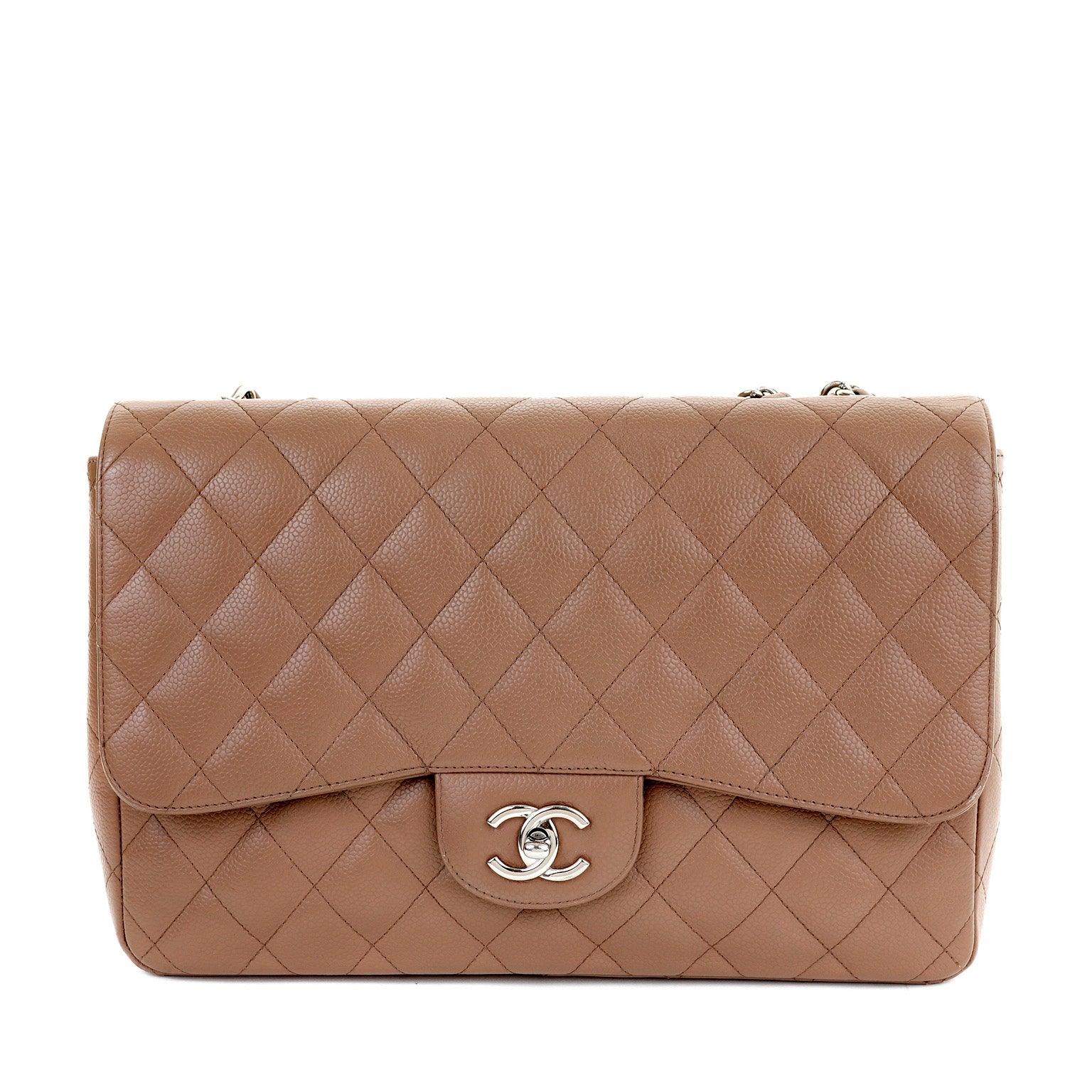 Chanel Caramel Caviar Jumbo Classic w/ SiLouis Vuittoner Hardware
