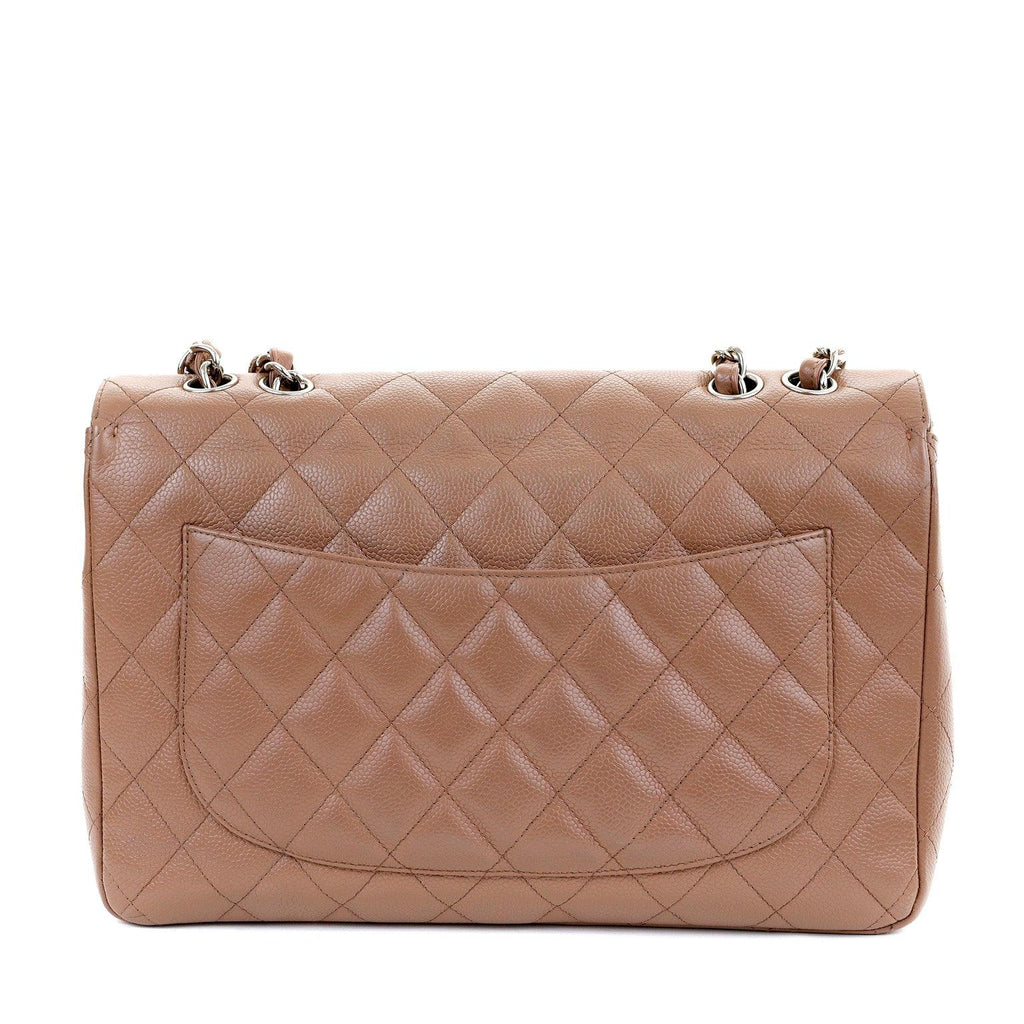 Chanel Caramel Caviar Jumbo Classic w/ SiLouis Vuittoner Hardware