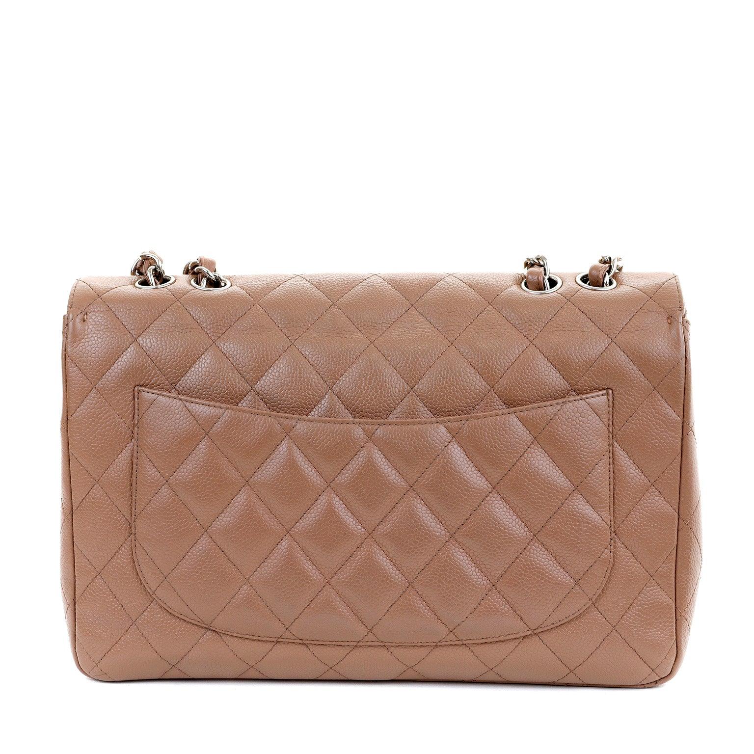Chanel Caramel Caviar Jumbo Classic w/ SiLouis Vuittoner Hardware