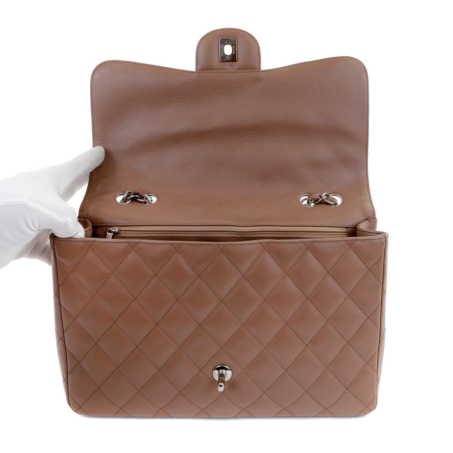 Chanel Caramel Caviar Jumbo Classic w/ SiLouis Vuittoner Hardware