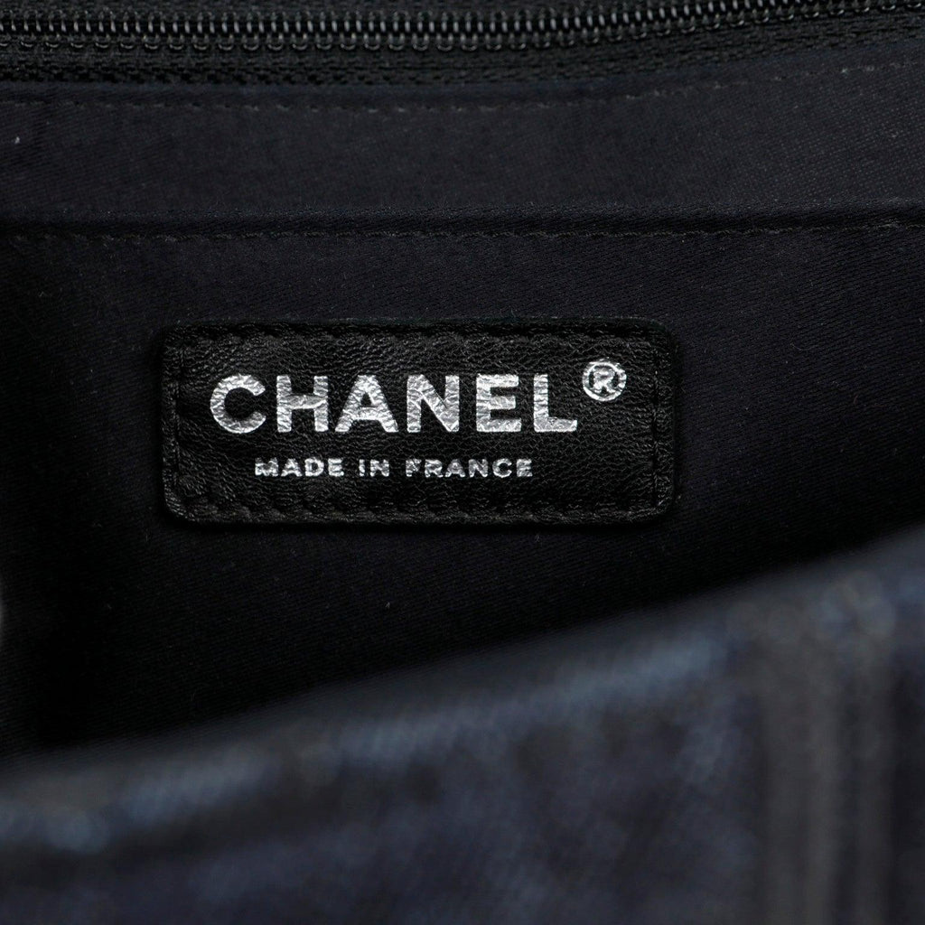Chanel Denim Perfume Bottle Embroidered Jumbo Classic with Ruthenium Special Edition