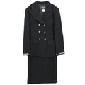Chanel 1995 Setup Suit Jacket Skirt Black  #42