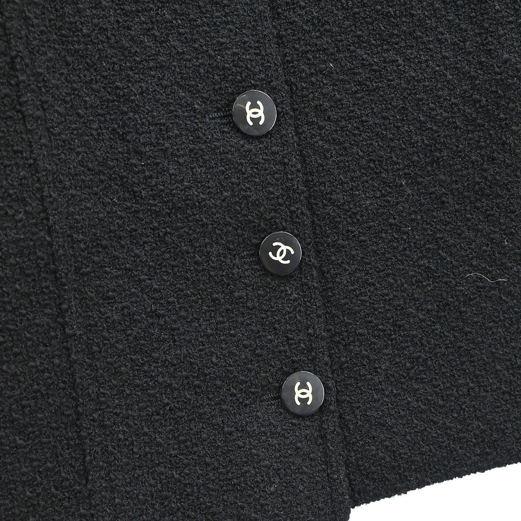 Chanel 1995 Setup Suit Jacket Skirt Black  #42