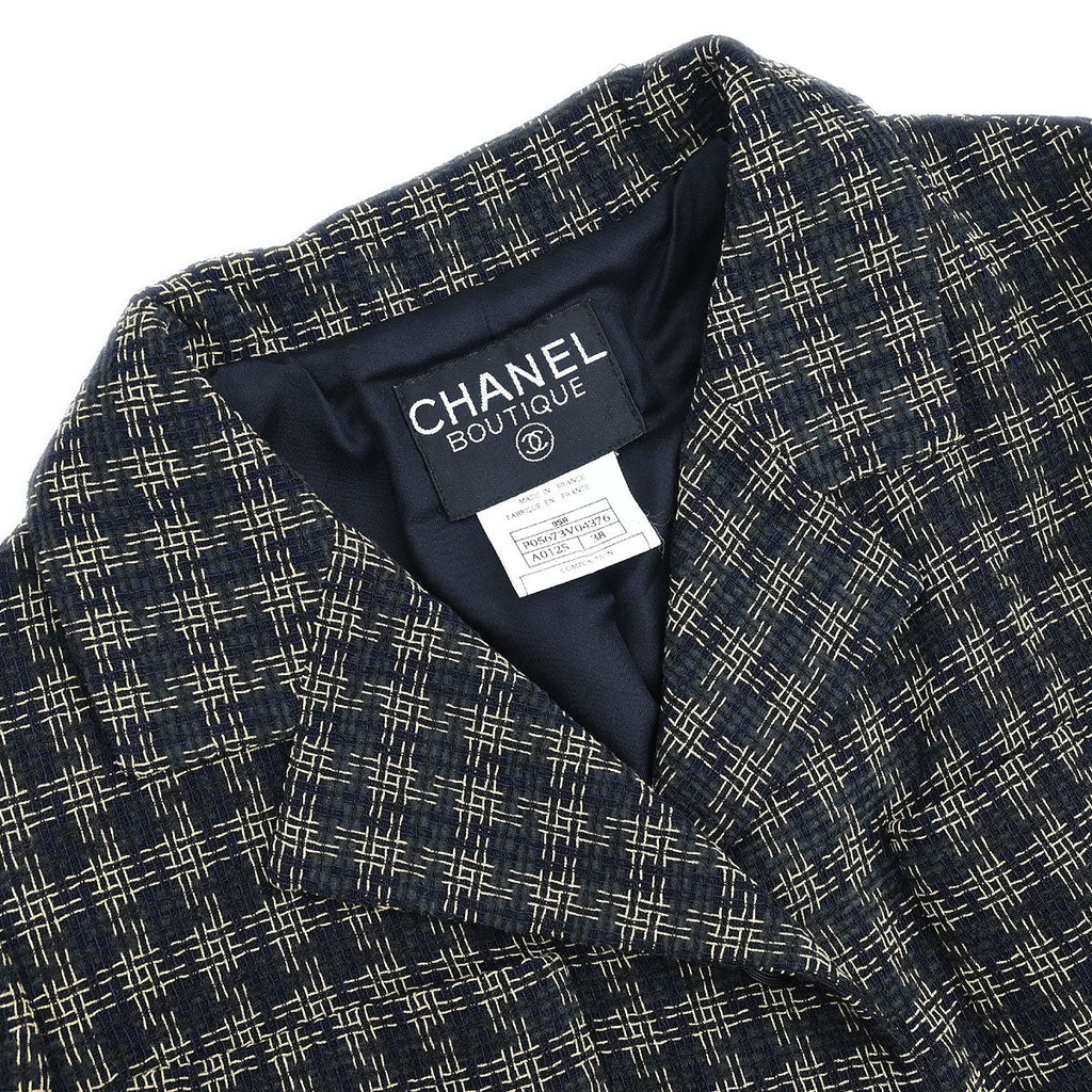 Chanel 1995 Single Breasted Jacket Black  #38