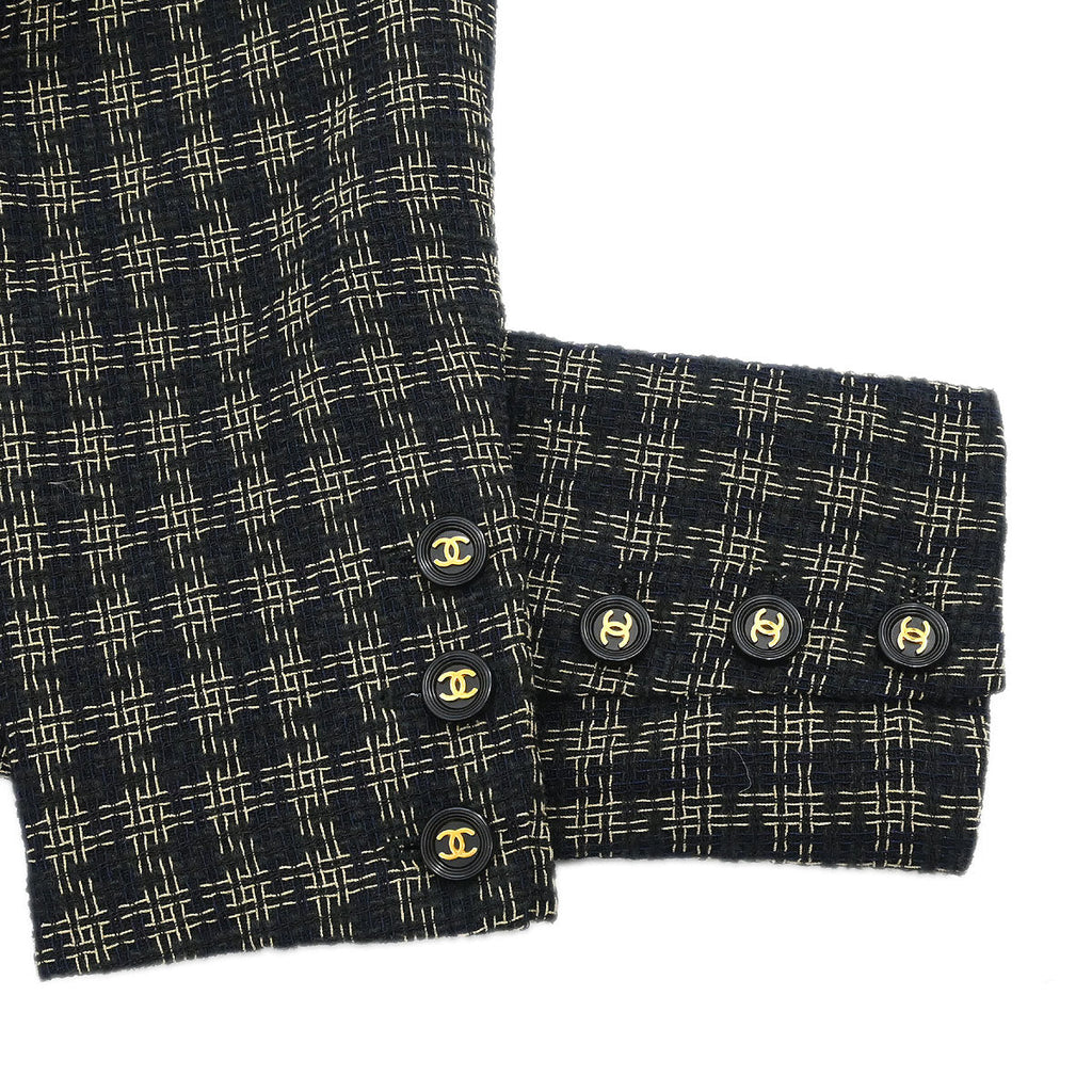 Chanel 1995 Single Breasted Jacket Black  #38