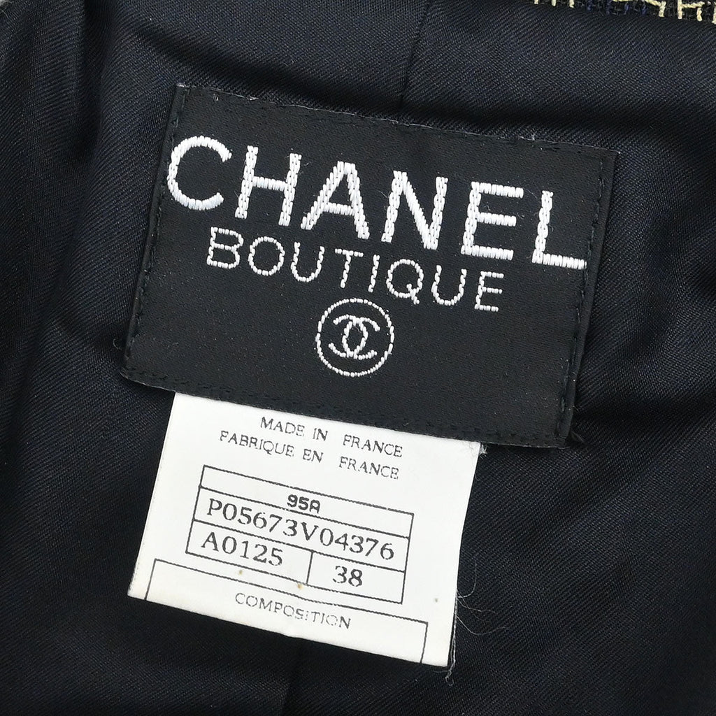 Chanel 1995 Single Breasted Jacket Black  #38