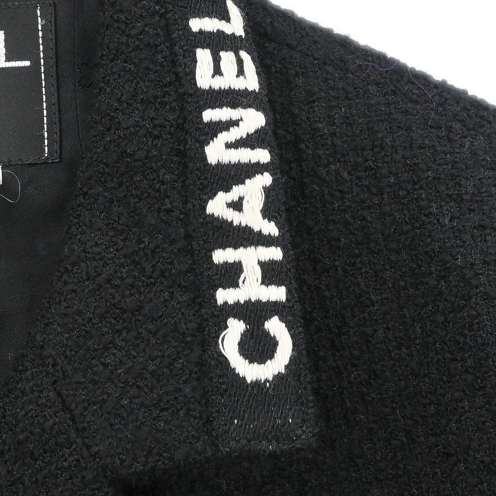 Chanel 1995 Single Breasted Jacket Black #38