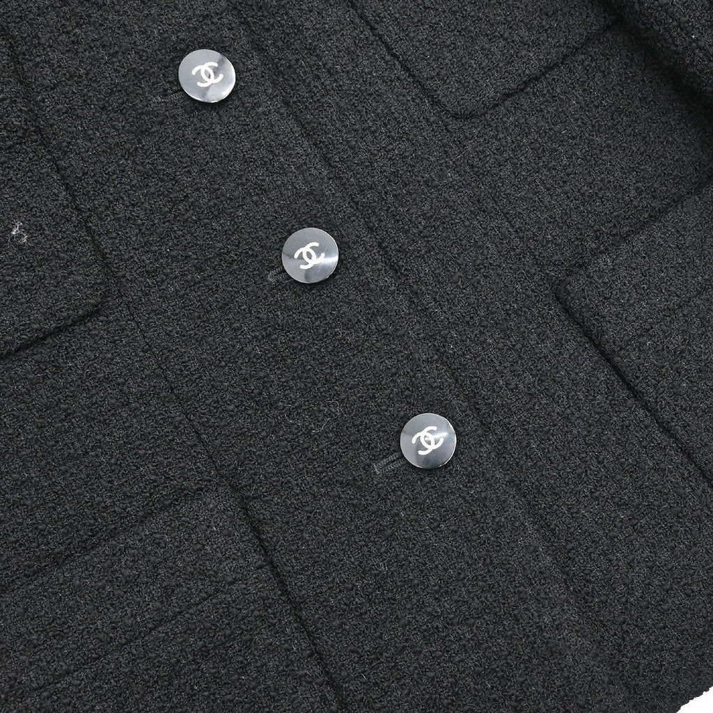 Chanel 1995 Single Breasted Jacket Black #38