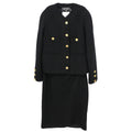 Chanel 1990-1991 Setup Suit Jacket Skirt Black #42