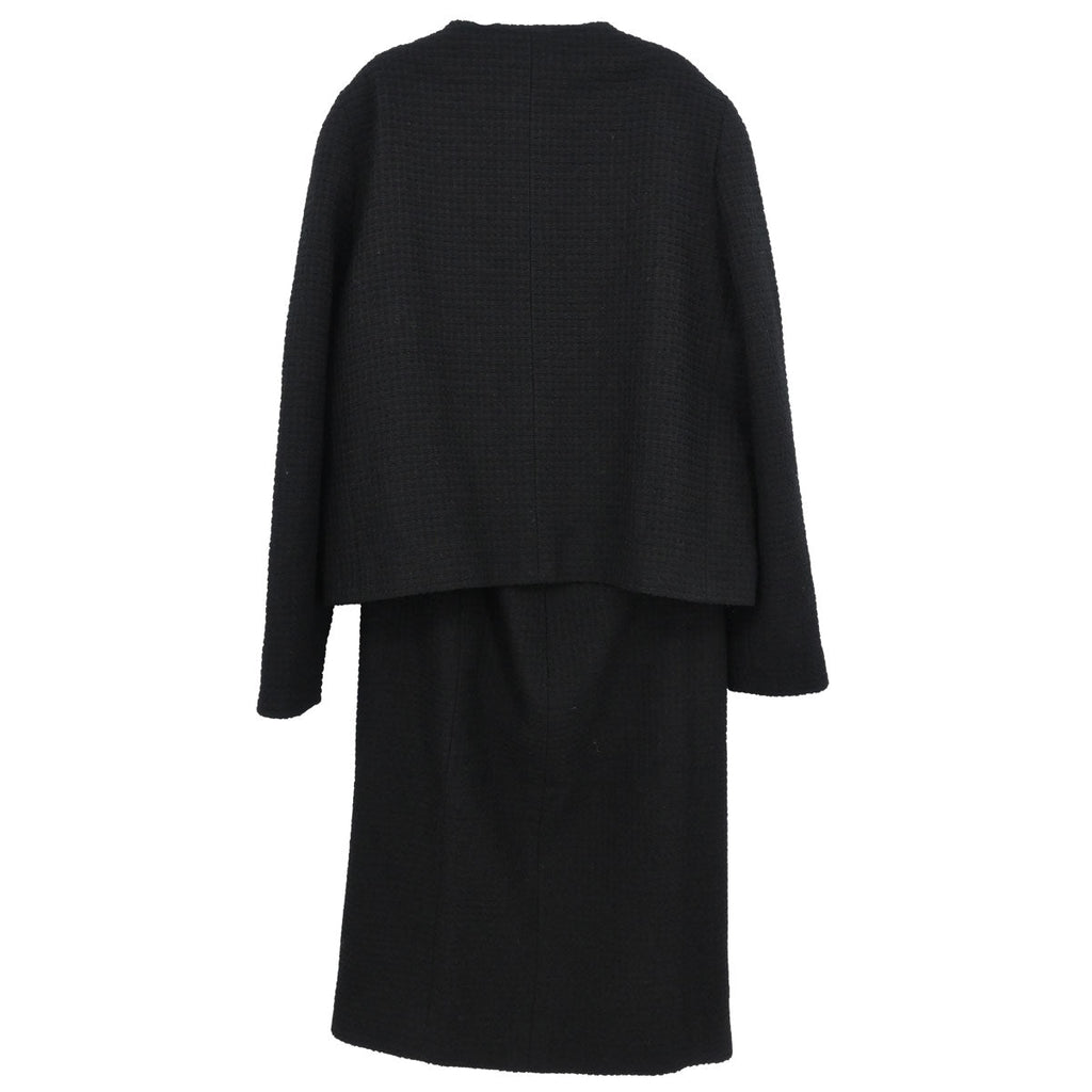 Chanel 1990-1991 Setup Suit Jacket Skirt Black #42