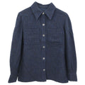 Chanel 2001 Single Breasted Jacket Navy #38