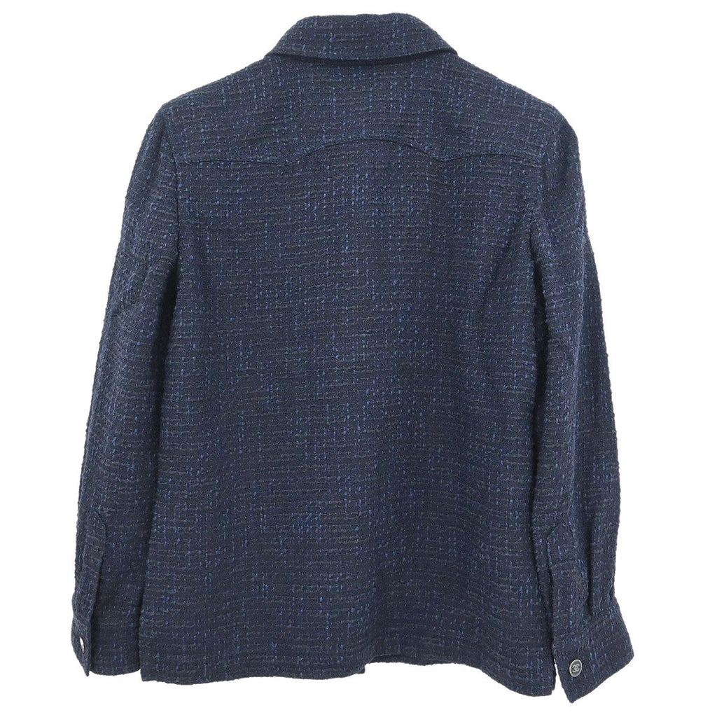 Chanel 2001 Single Breasted Jacket Navy #38