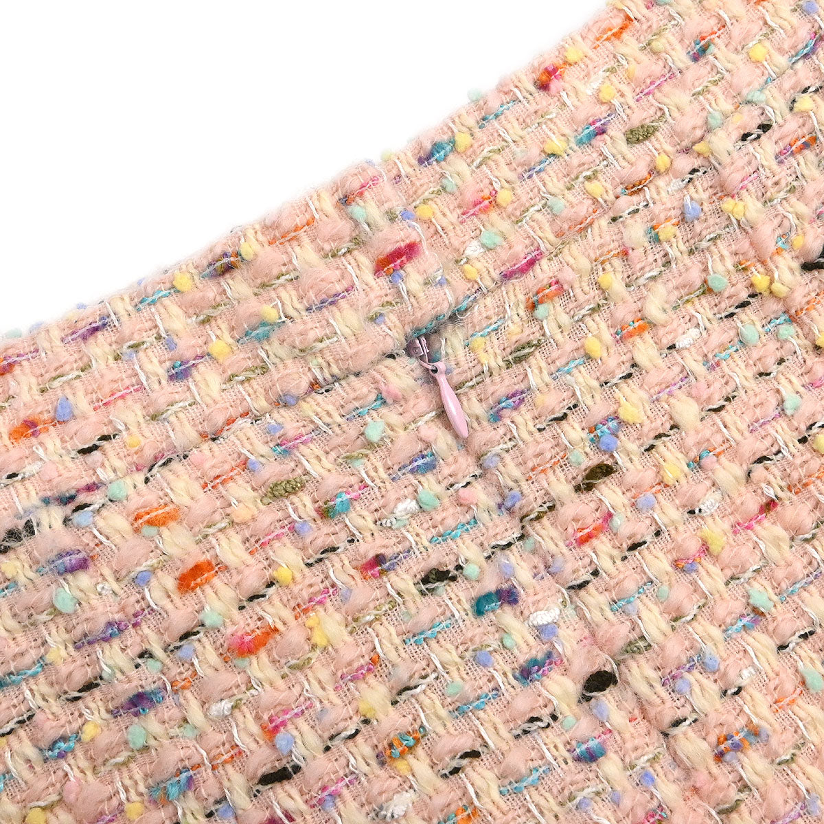 Chanel 1994 Setup Suit Jacket Skirt Tweed Pink #40