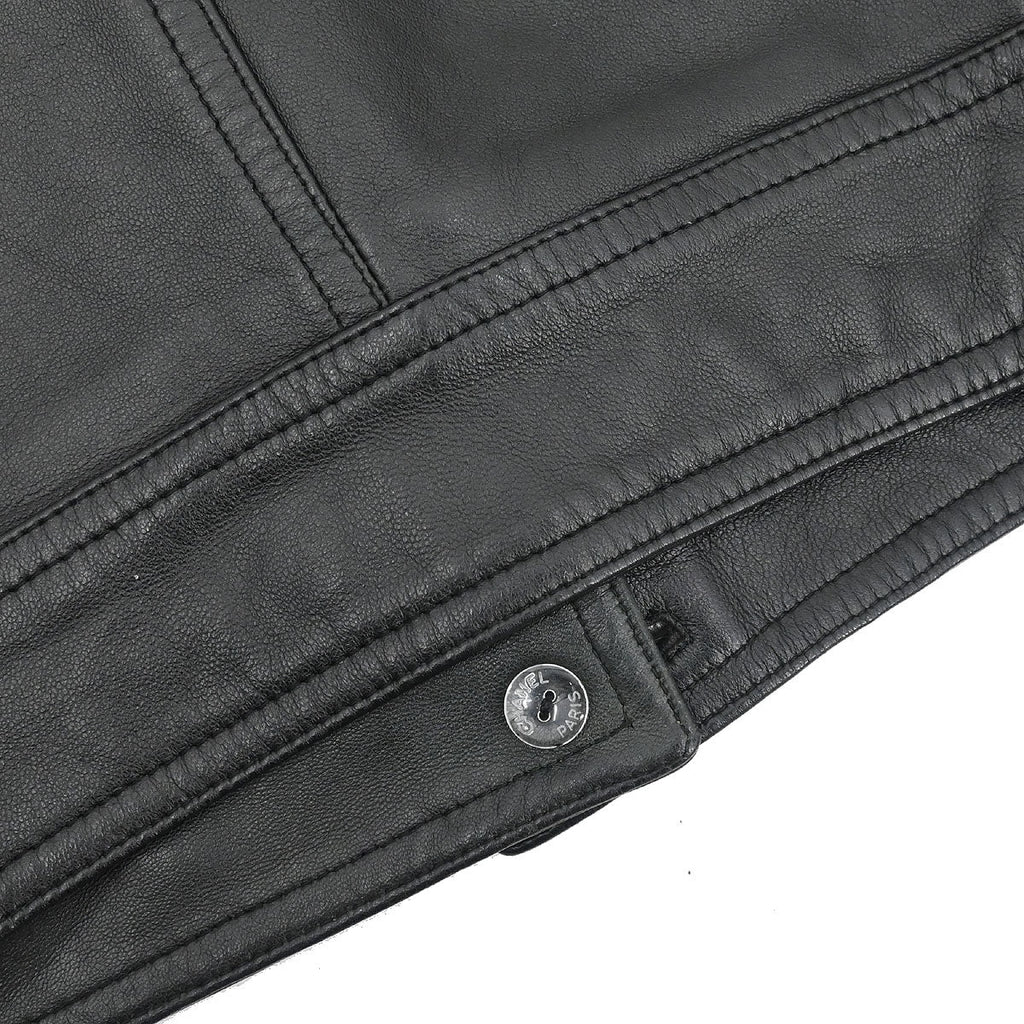 Chanel 1995 Sleeveless Single Breasted Jacket Black #38