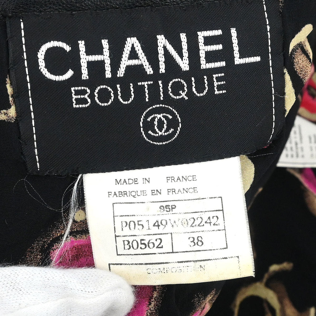 Chanel 1995 Sleeveless Single Breasted Jacket Black #38