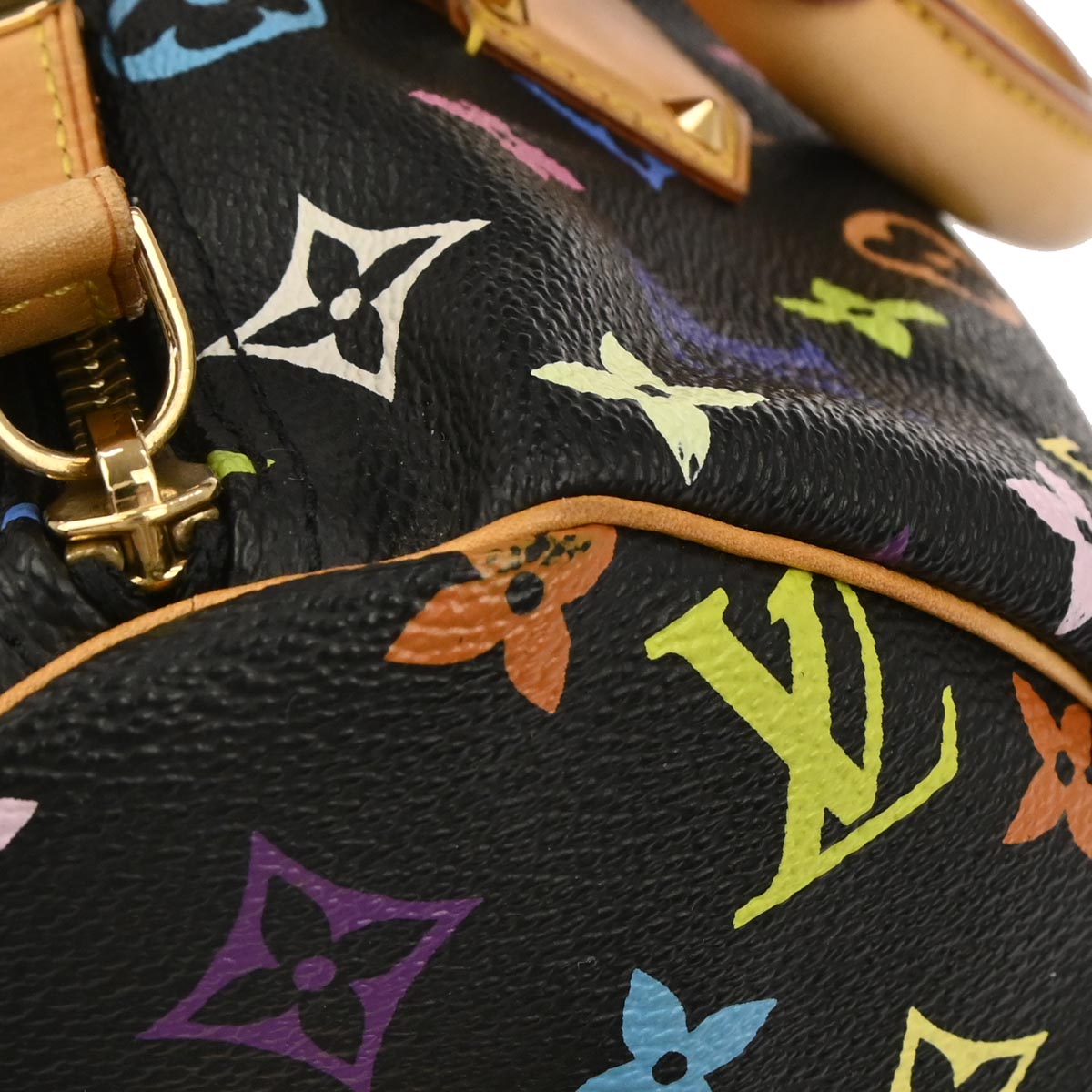 Louis Vuitton 2005 Black Monogram Multicolor Speedy 30 Handbag M92642