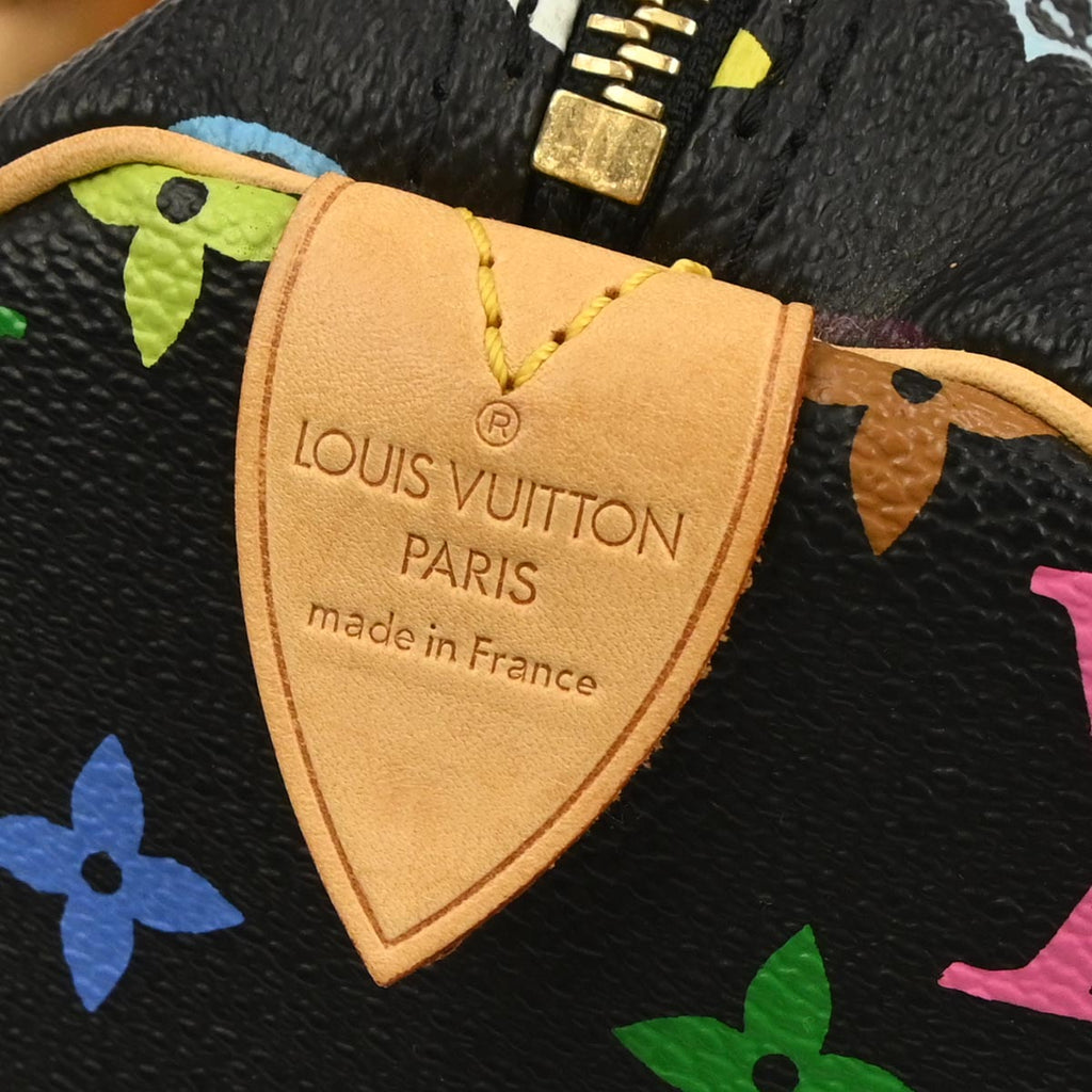 Louis Vuitton 2005 Black Monogram Multicolor Speedy 30 Handbag M92642