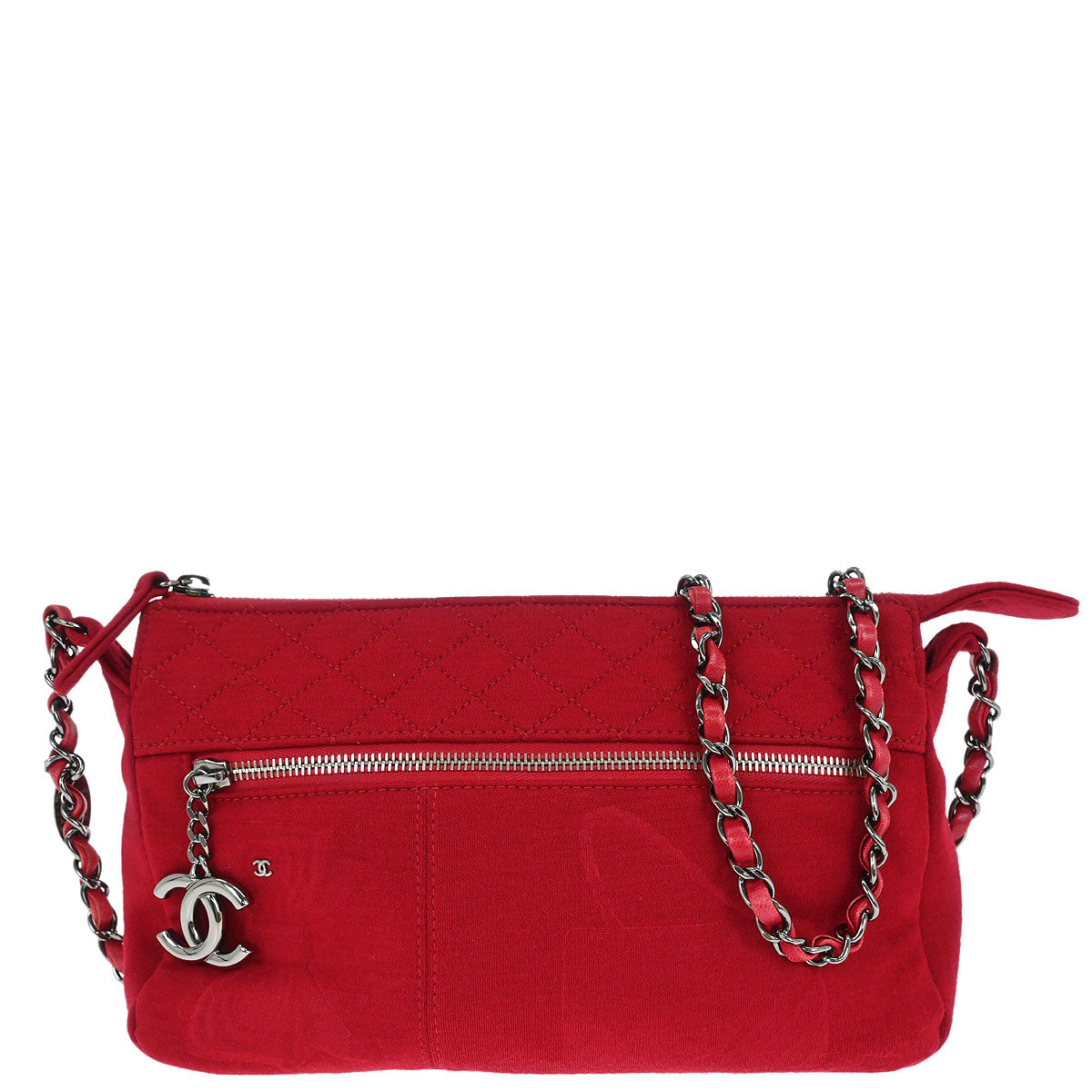 Chanel 2008-2009 Red Cotton Shoulder Bag
