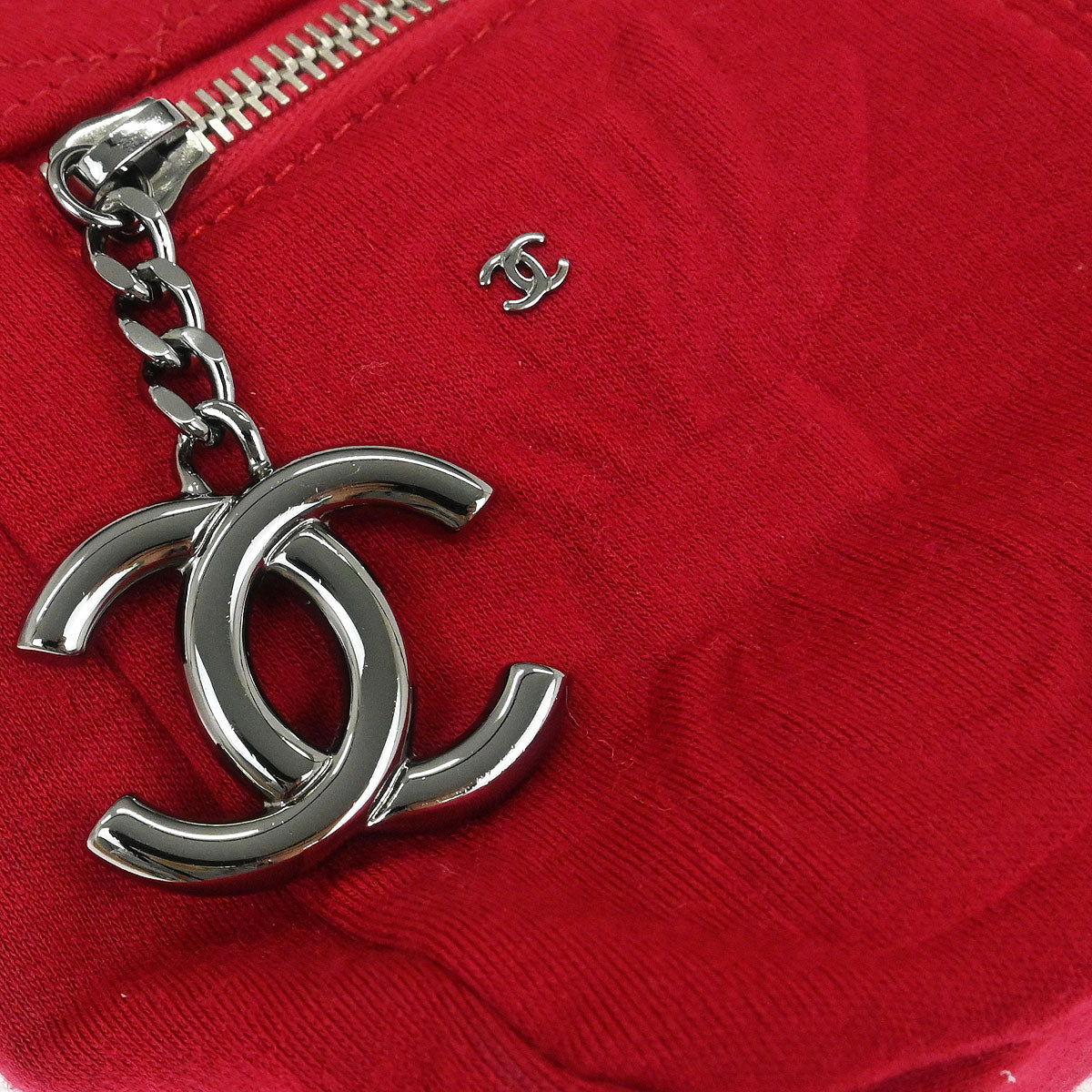 Chanel 2008-2009 Red Cotton Shoulder Bag
