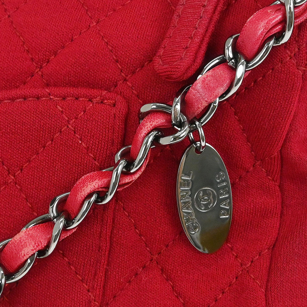 Chanel 2008-2009 Red Cotton Shoulder Bag