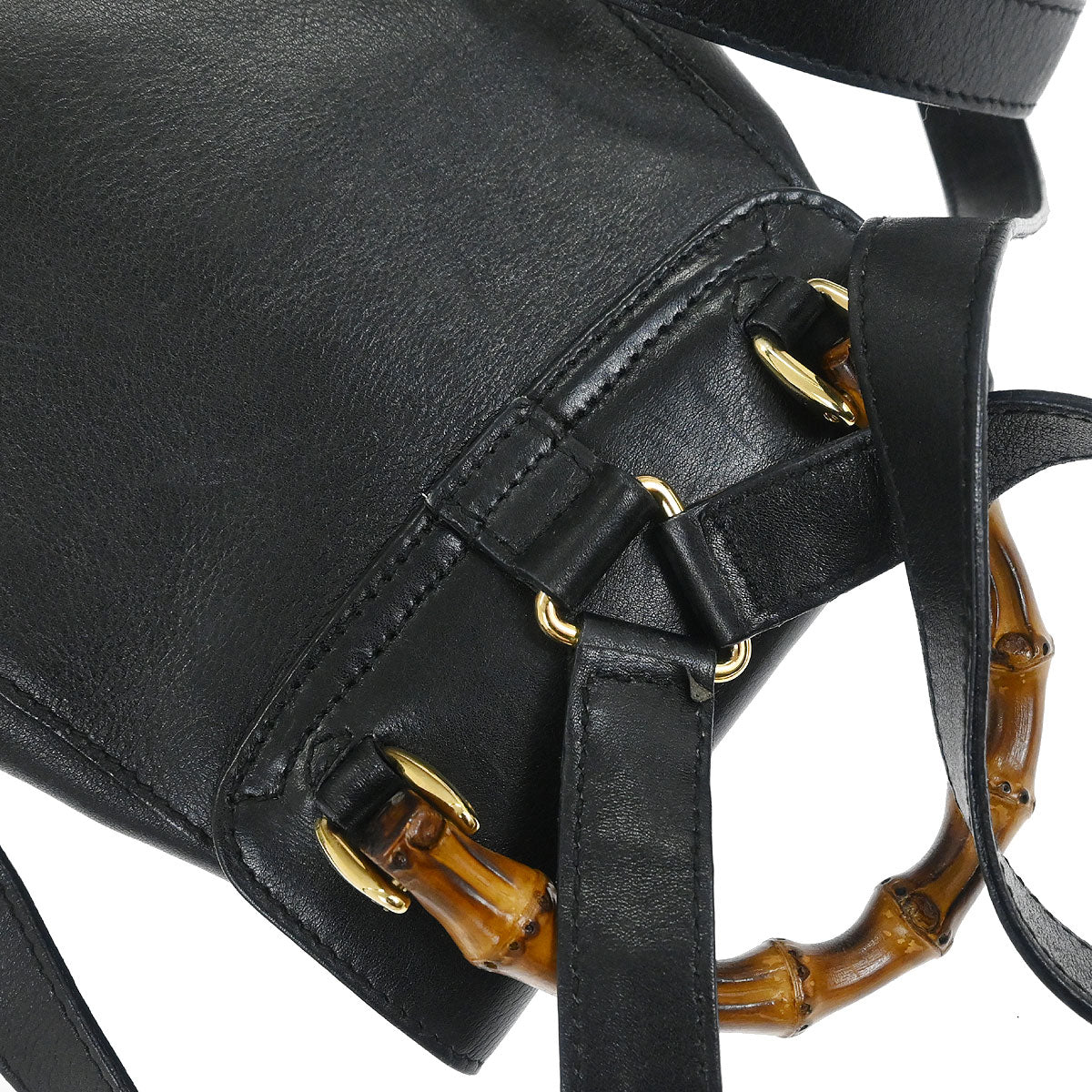 Gucci Black Bamboo Backpack