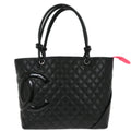 Chanel 2006-2008 Black Calfskin Cambon Ligne Tote Handbag