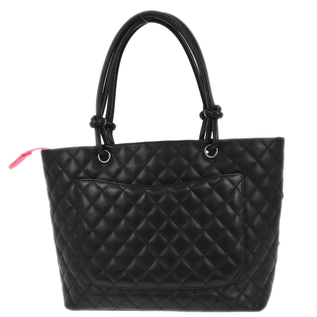 Chanel 2006-2008 Black Calfskin Cambon Ligne Tote Handbag