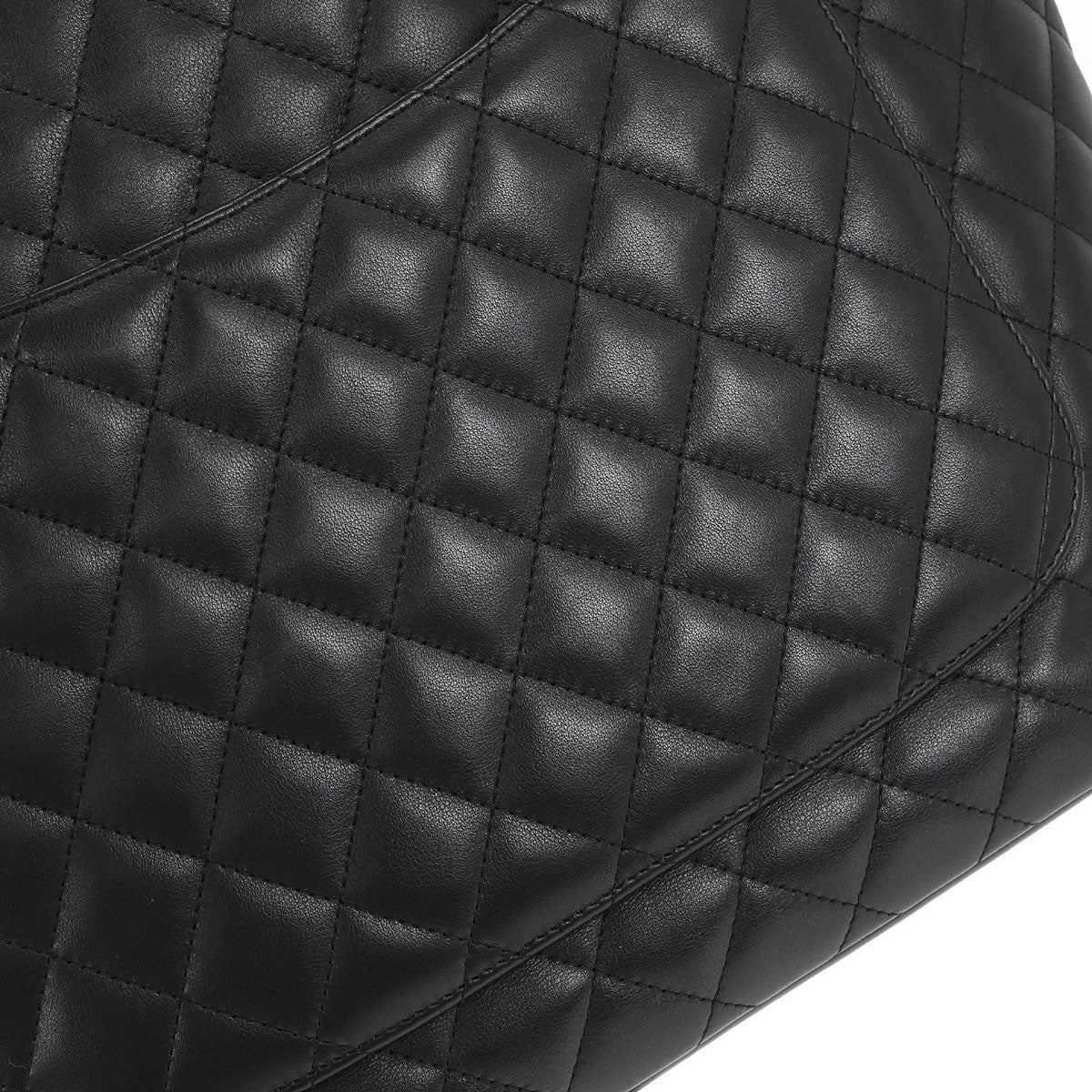 Chanel 2006-2008 Black Calfskin Cambon Ligne Tote Handbag
