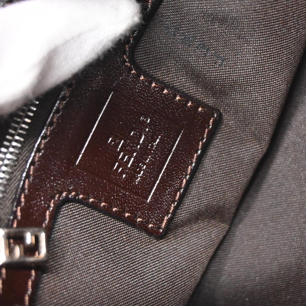Fendi Brown Canvas Zucca Handbag