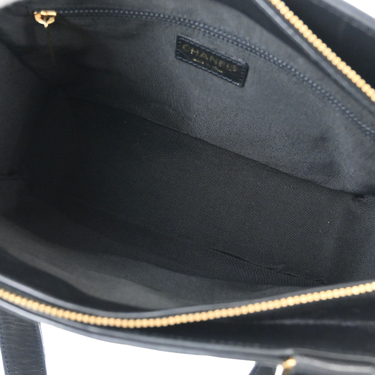 Chanel 2002-2003 Black Lambskin Choco Bar Tote Handbag