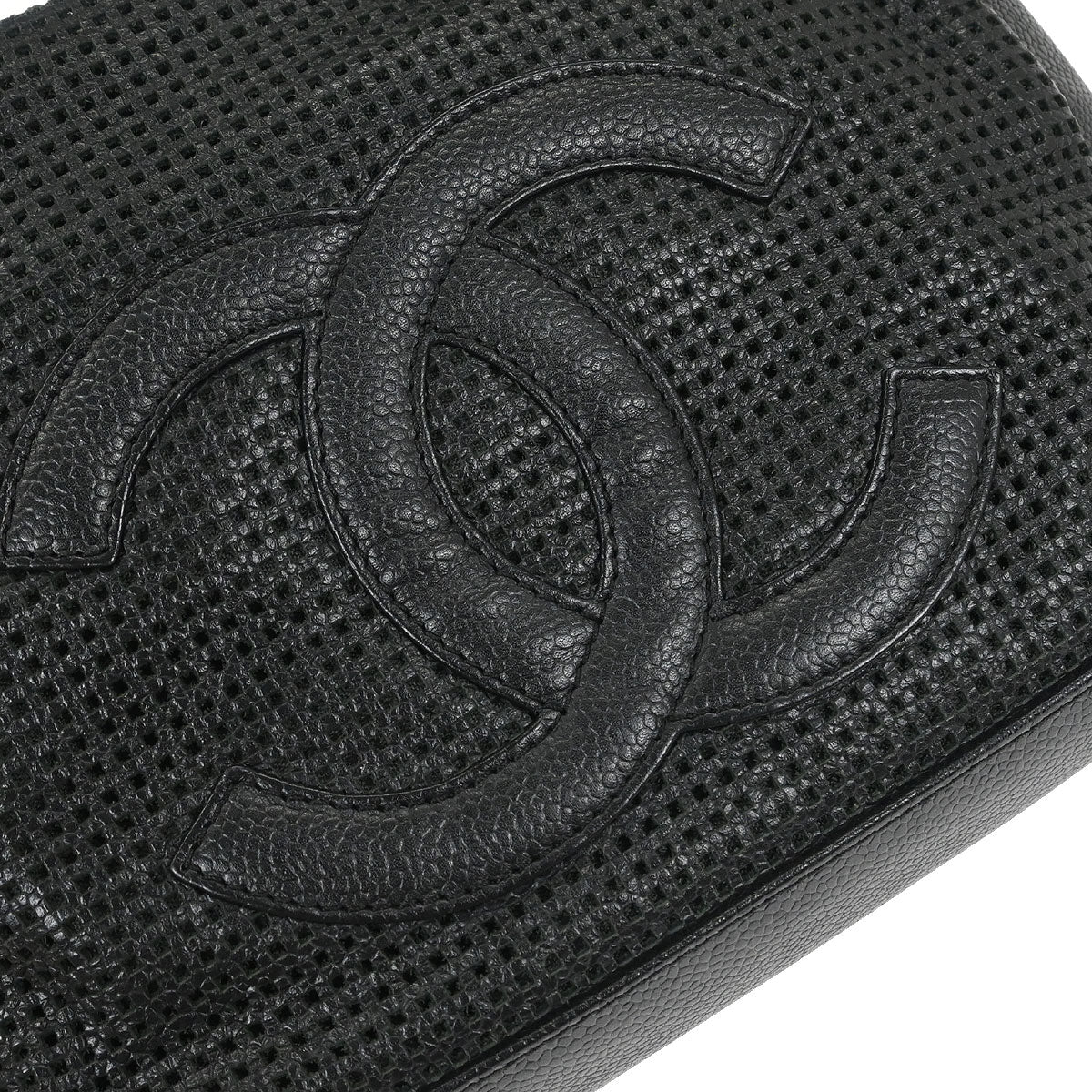 Chanel 2004-2005 Black Caviar Skin Handbag