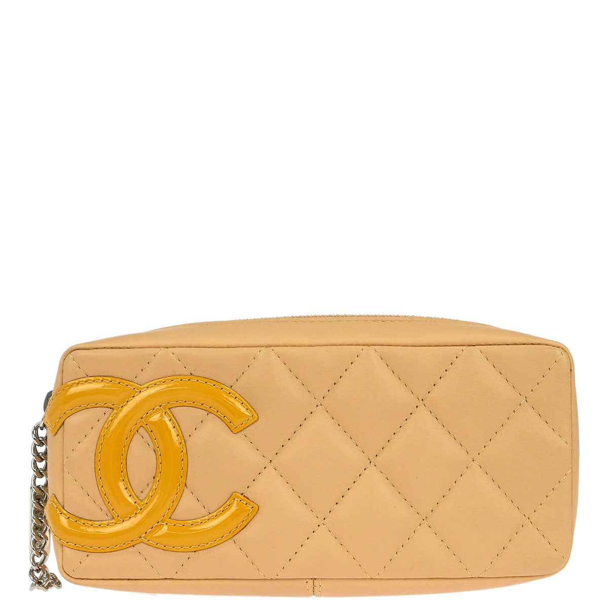 Chanel 2005-2006 Beige Calfskin Cambon Ligne Pouch Bag