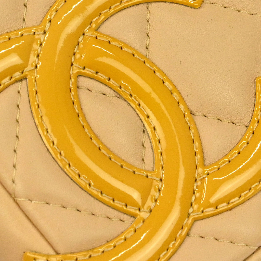 Chanel 2005-2006 Beige Calfskin Cambon Ligne Pouch Bag