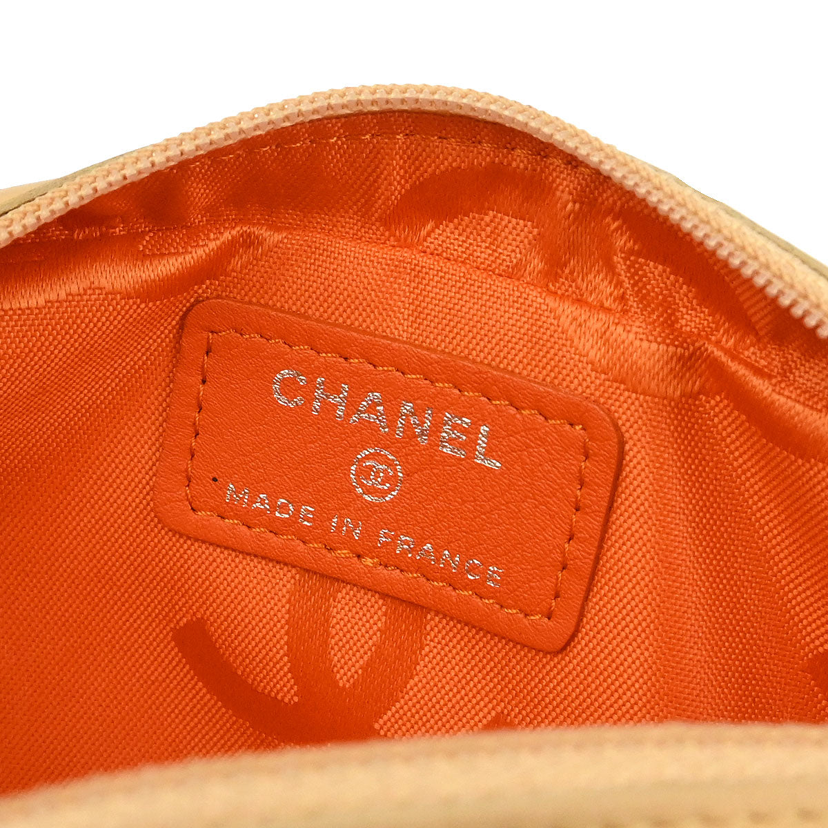 Chanel 2005-2006 Beige Calfskin Cambon Ligne Pouch Bag