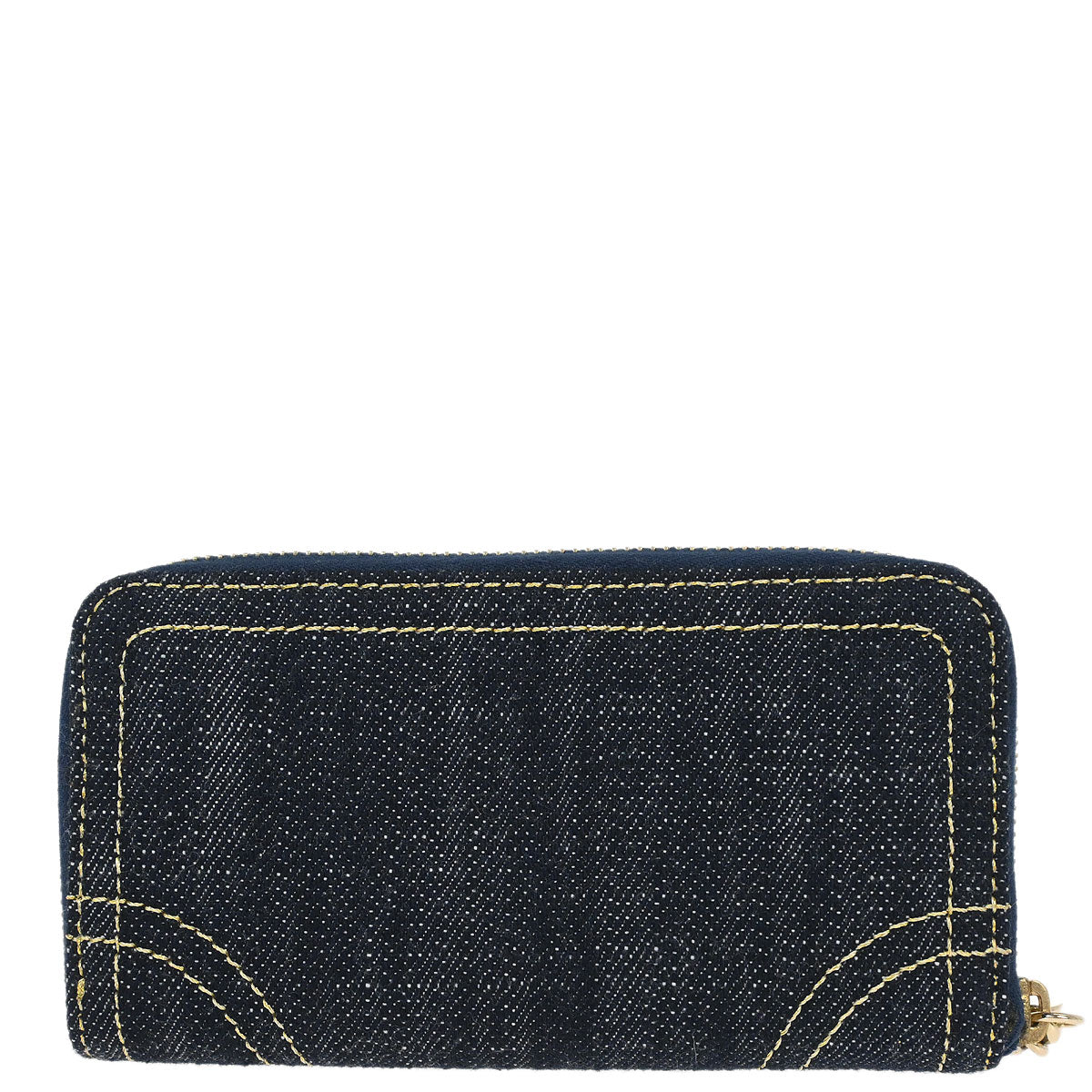 Chanel 2005-2006 Navy Sparkling Denim Coin Purse Wallet