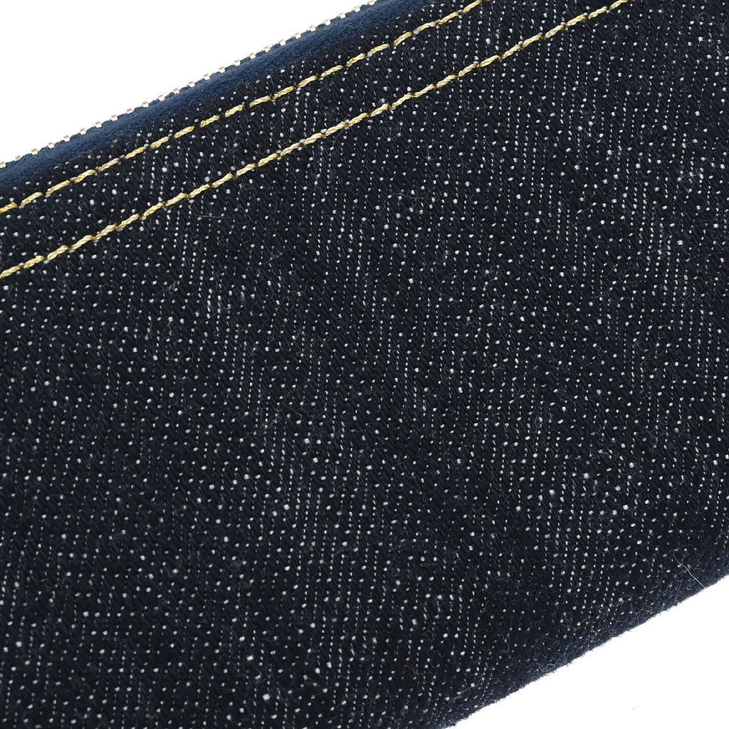 Chanel 2005-2006 Navy Sparkling Denim Coin Purse Wallet