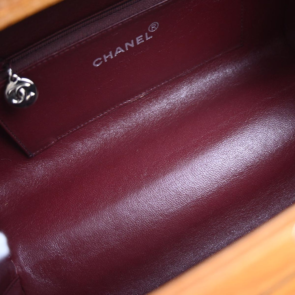 Chanel 1994-1996 Brown Black Wood Vanity Handbag Box