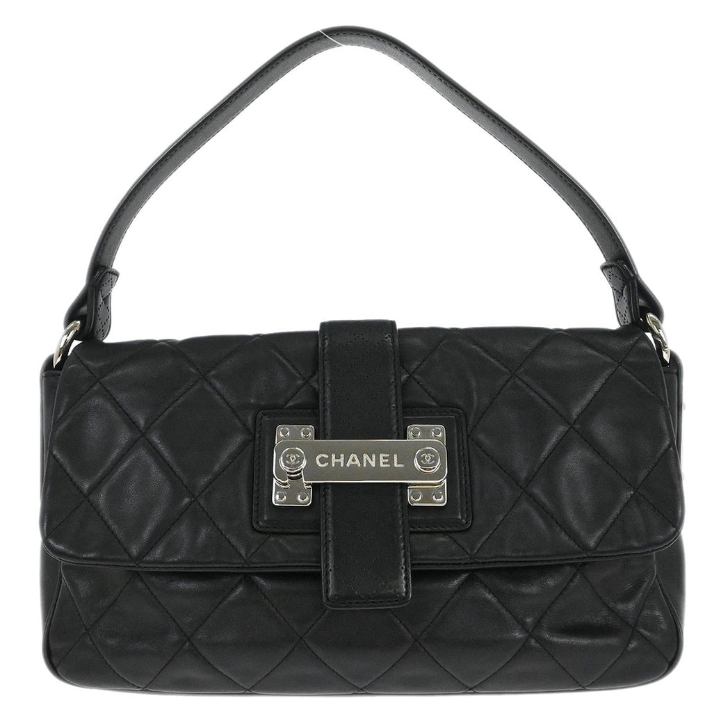 Chanel 2008-2009 Black Lambskin Door Latch Handbag