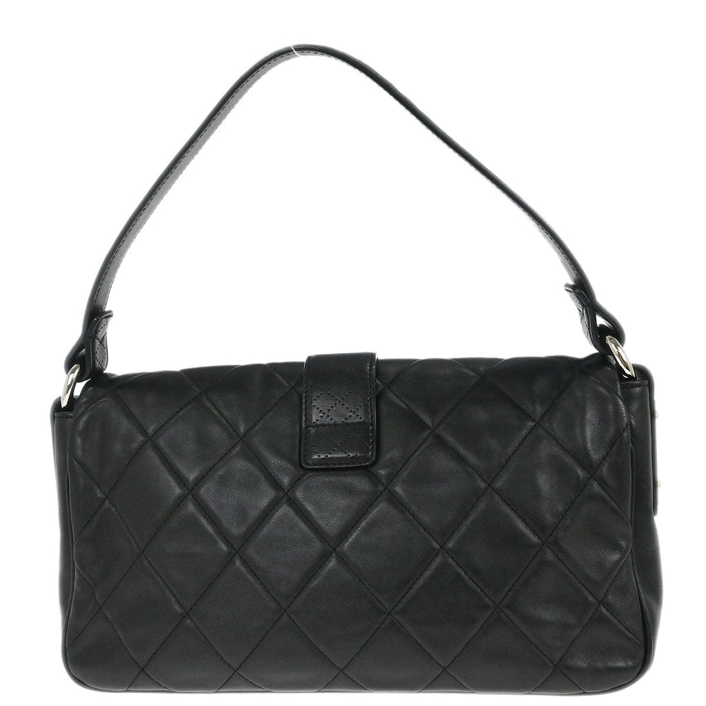 Chanel 2008-2009 Black Lambskin Door Latch Handbag