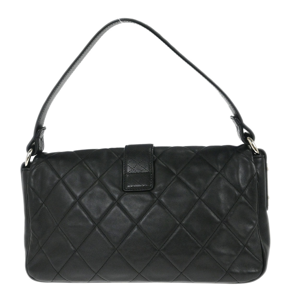 Chanel 2008-2009 Black Lambskin Door Latch Handbag