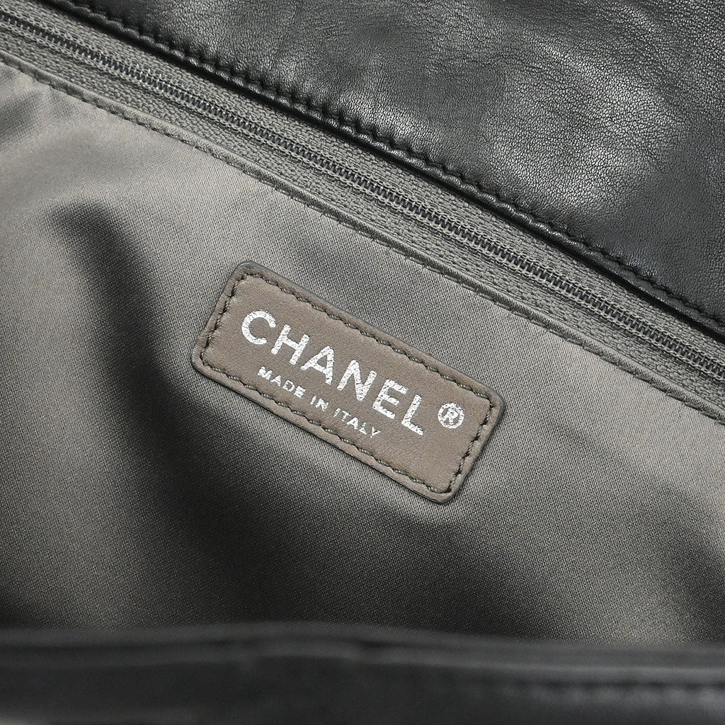 Chanel 2008-2009 Black Lambskin Door Latch Handbag