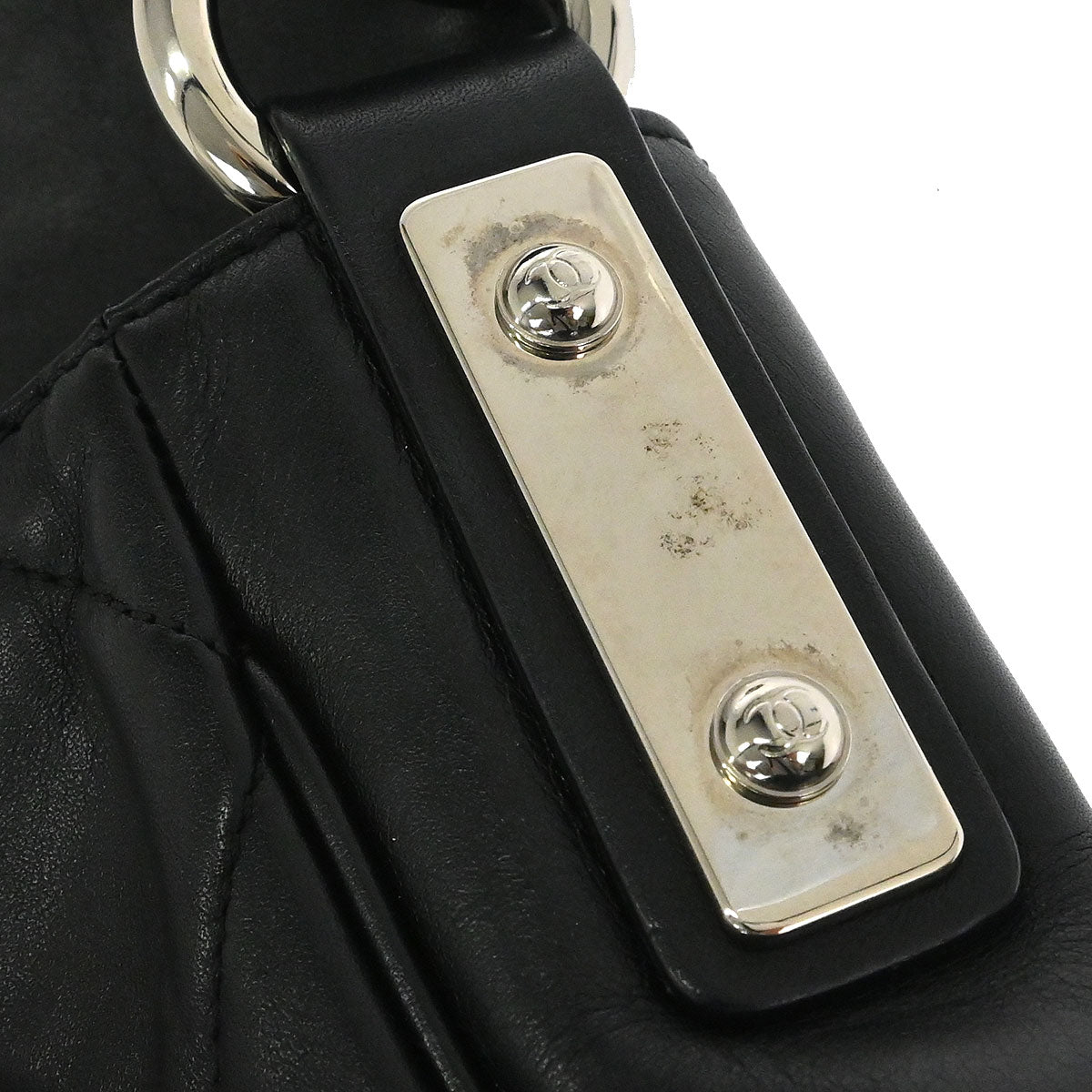 Chanel 2008-2009 Black Lambskin Door Latch Handbag