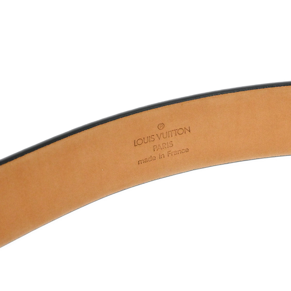 Louis Vuitton 2004 Black Ceinture Belt LV Stamp M6896S #100/40