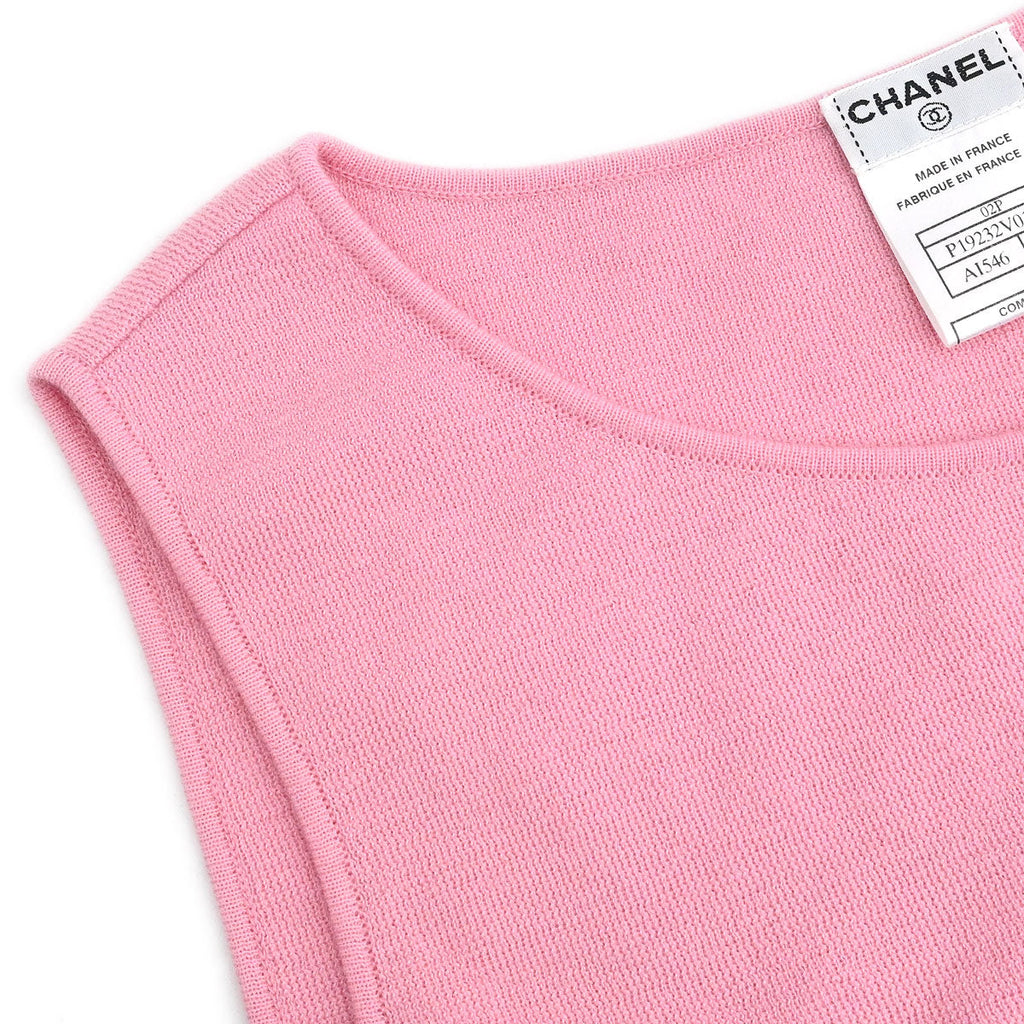 Chanel 2002 Sleeveless Tank Top Pink #38
