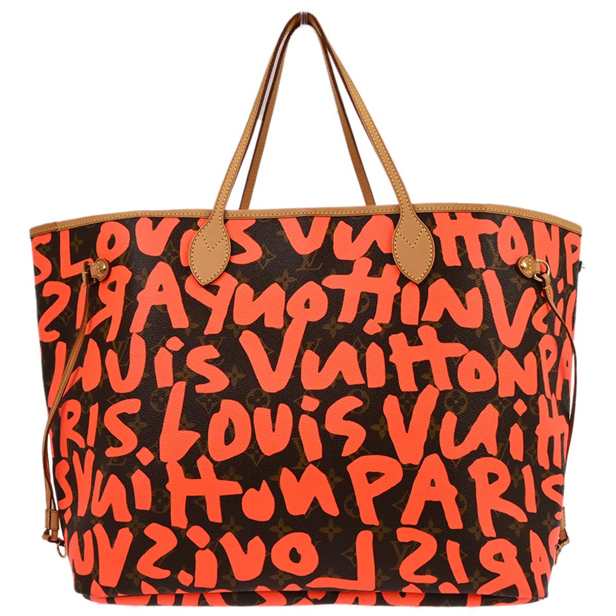 Louis Vuitton 2009 Orange Monogram Neverfull GM Tote Bag M93702